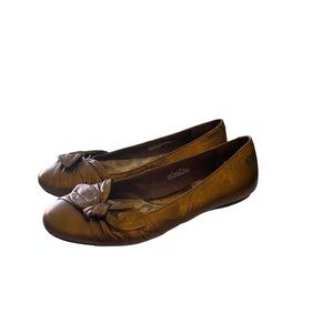 Born Leather Women's Ballet Flats - Bronze/Copper Metallic